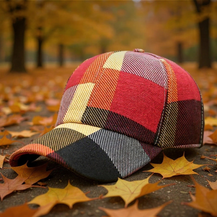 Crimson Plaid Cap