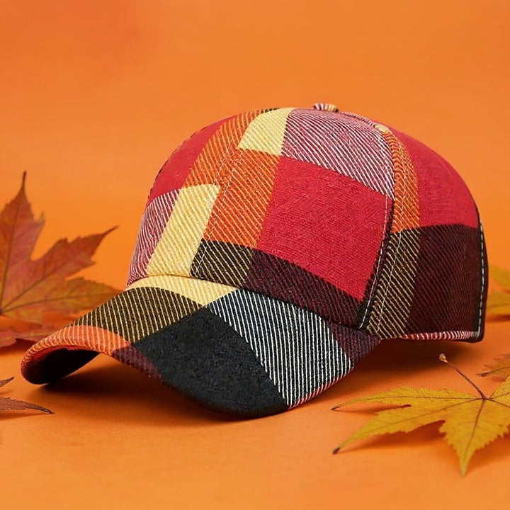 Crimson Plaid Cap
