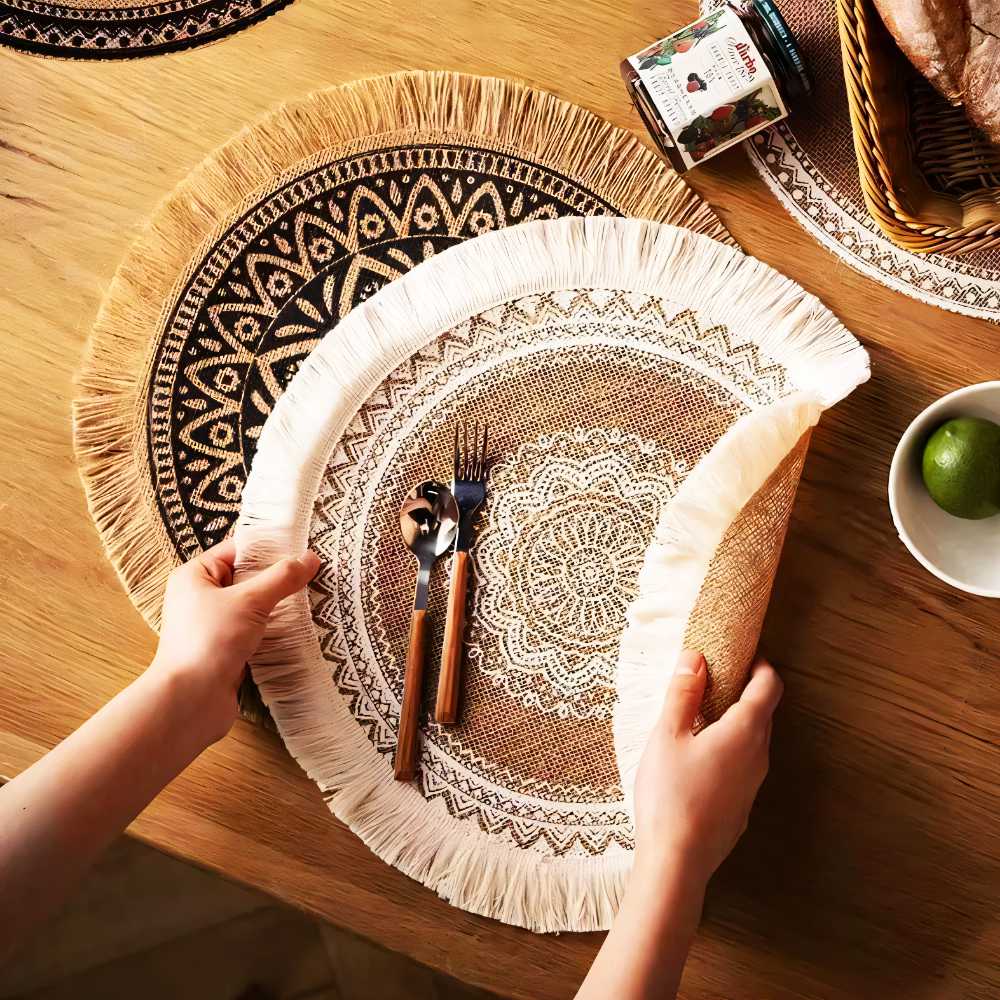 HANDCRAFTED BOHO PLACEMATS - 15 INCH