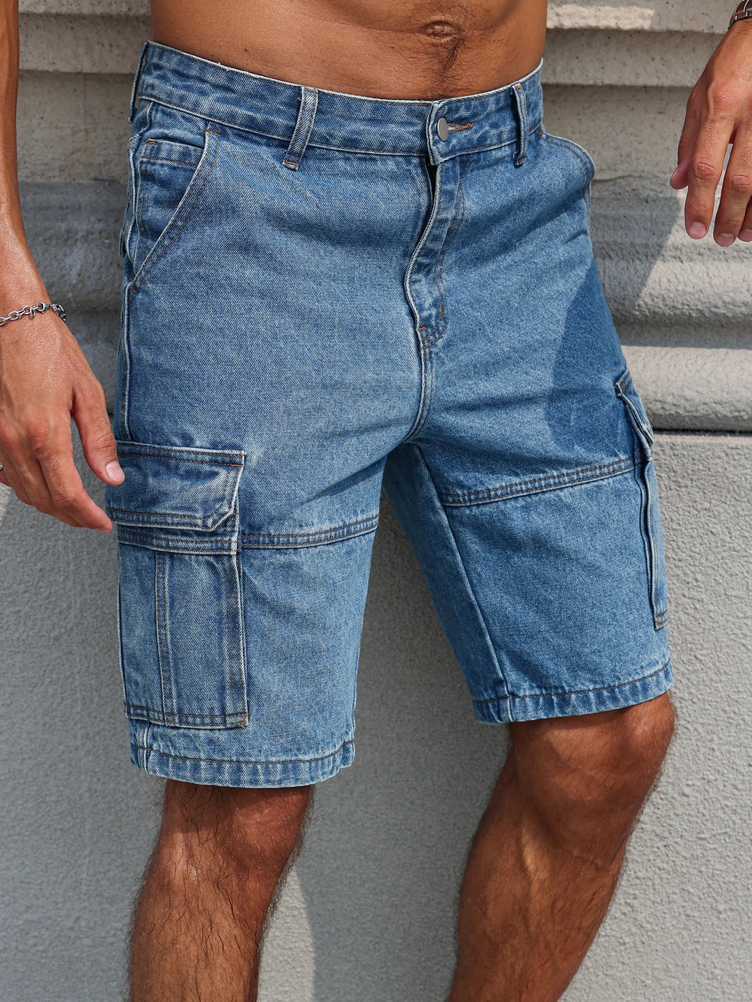 Classic Denim Cargo Shorts