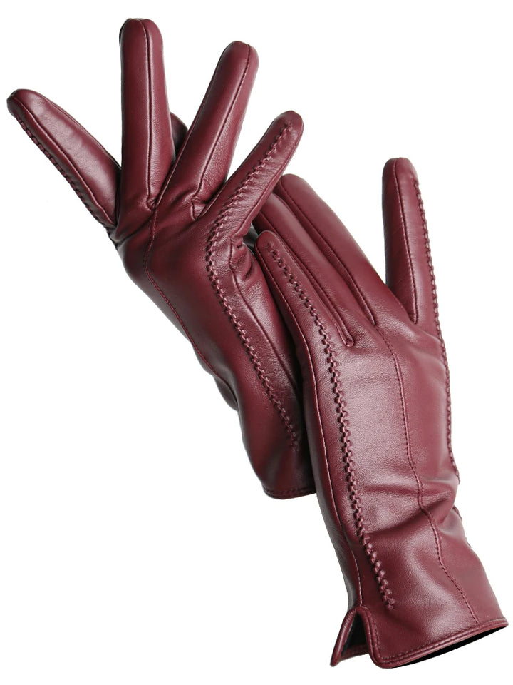 Velvet Luxe Leather Gloves