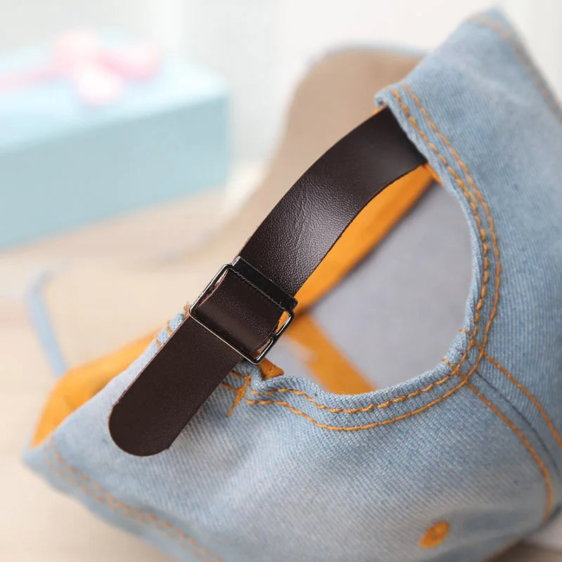 Diamond Blossom Denim Cap
