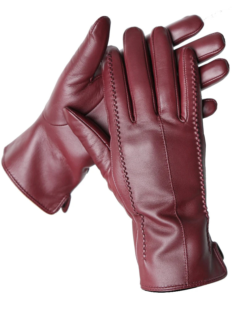 Velvet Luxe Leather Gloves