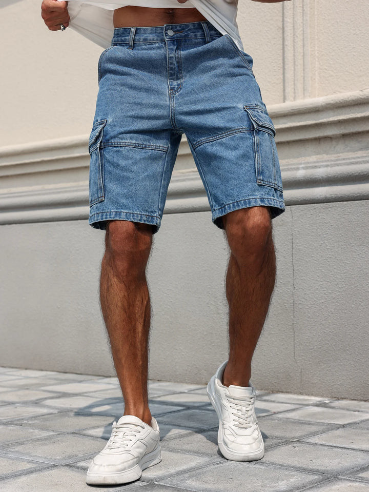 Classic Denim Cargo Shorts