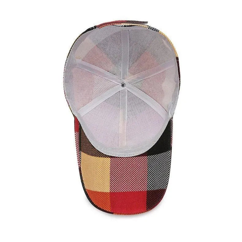 Crimson Plaid Cap