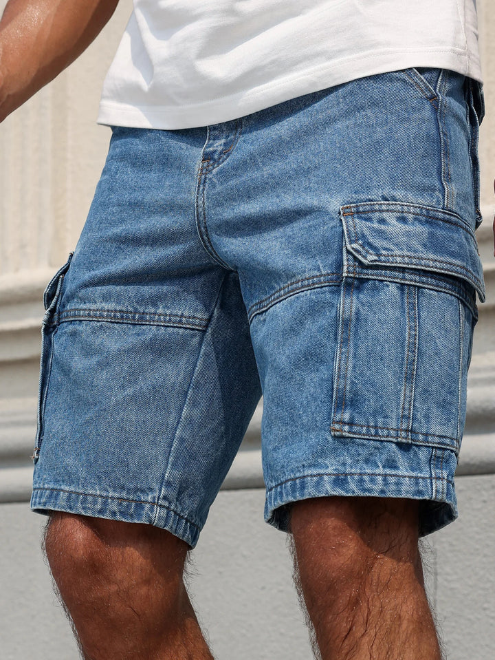 Classic Denim Cargo Shorts