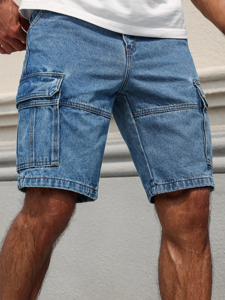 Classic Denim Cargo Shorts