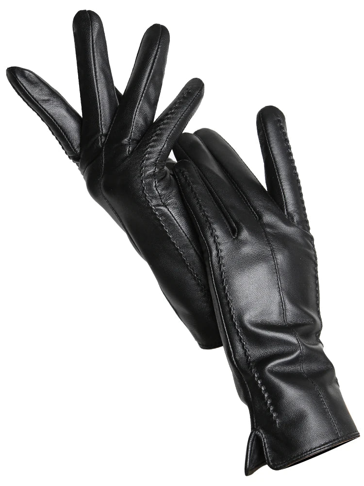 Velvet Luxe Leather Gloves