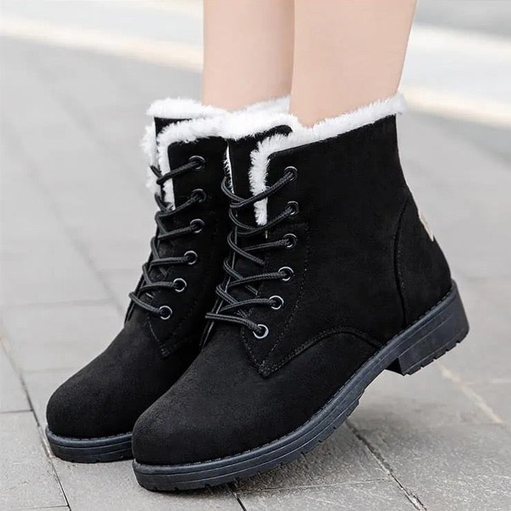 WHISPER FUR-LINED SUEDE BOOTS